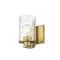 Z-Lite Beckett 1 Light Wall Sconce, Olde Brass And Clear Seedy 492-1S-OBR - alternate 4